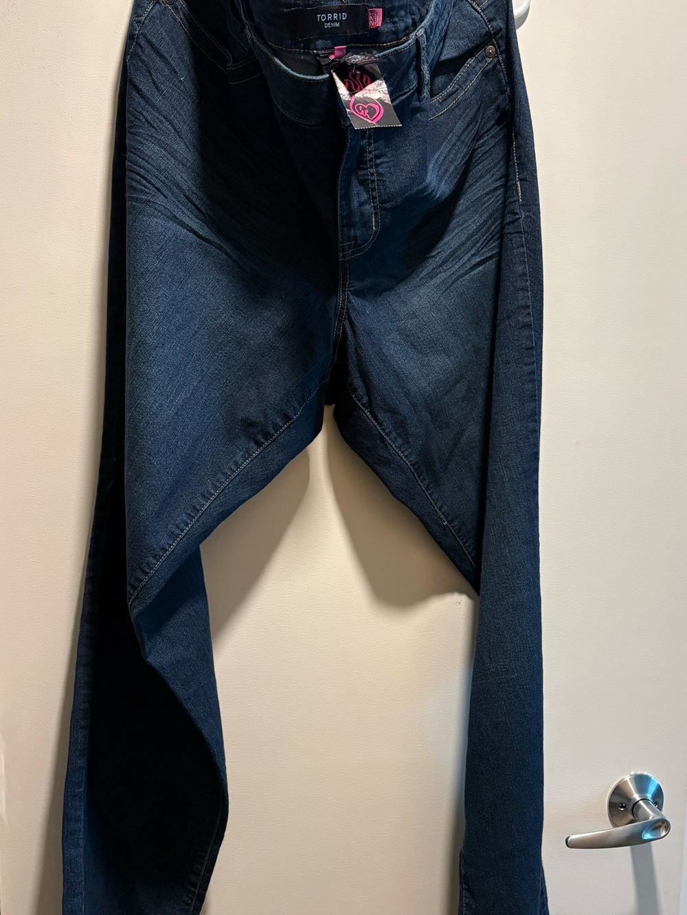 Torrid Denim Jeans 22 Tall NWT Dark Wash Stretch Whiskered Plus Size
